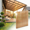 Поликарбонат сотовый Стандарт 2100х6000х4 мм, плотность 0,47, бронза коричневая купить в СОМ