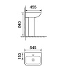 Умывальник СОМ Минисей 55 белый, с постаментом купить в СОМ