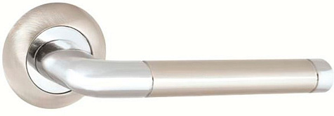 Ручка раздельная PUNTO R.TL54.REX (REX TL) 140mm SN/CP-3 матовый никель/хром Для входных дверей купить в СОМ