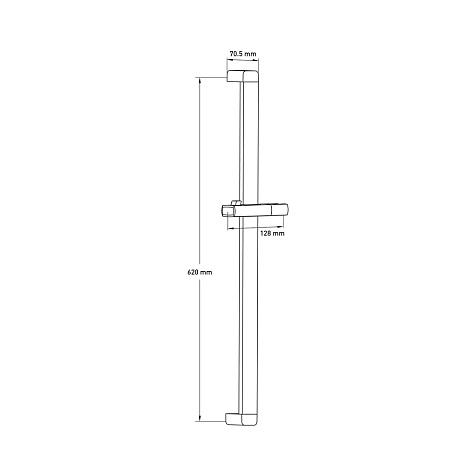 Стойка душеваяTokito TOK-IZU-10CR, хром купить в СОМ