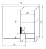 Зеркало-шкаф Azario Gris 75, Дуб Веллингтон купить в СОМ