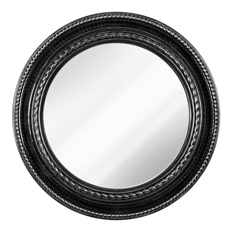 Зеркало интерьерное d45,5см круг черный с серебром купить в СОМ
