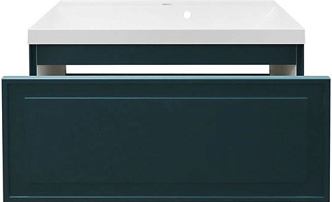 Тумба-умывальник подвесная Azario Belloni 80, зеленый, с раковиной Астория 80 купить в СОМ