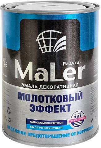 Эмаль Радуга молотковая, серебристая, 0.8л купить в СОМ