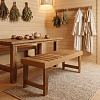 Скамейка без спинки, 1400х400х440 мм, Термо липа купить в СОМ